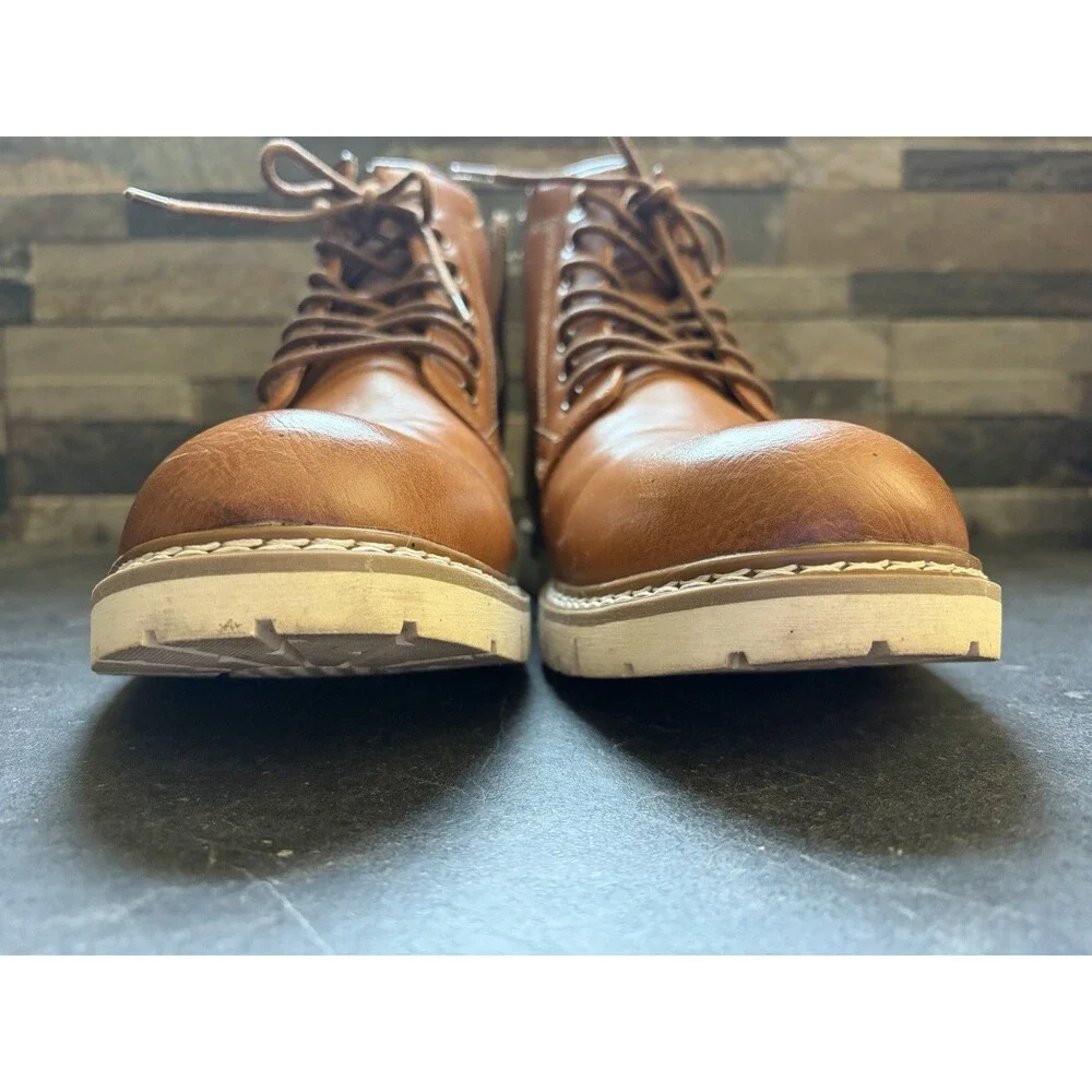 Steve Madden Men’s P-Broome Cognac Brown Chukka Boots  US Size 10